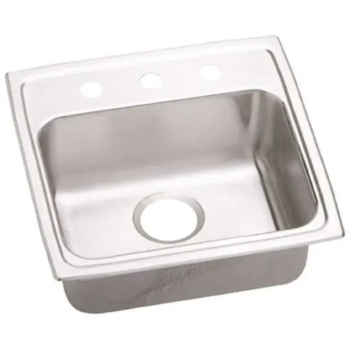 Lustertone Drop-In Stainless Steel 19 in. 3-Hole Single Bowl ADA Compliant Kitchen Sink with 5.5 in. Bowl Lustertone Drop-In Stainless Steel 19 in. 3-Hole Single Bowl ADA Compliant Kitchen Sink with 5.5 in. Bowl
