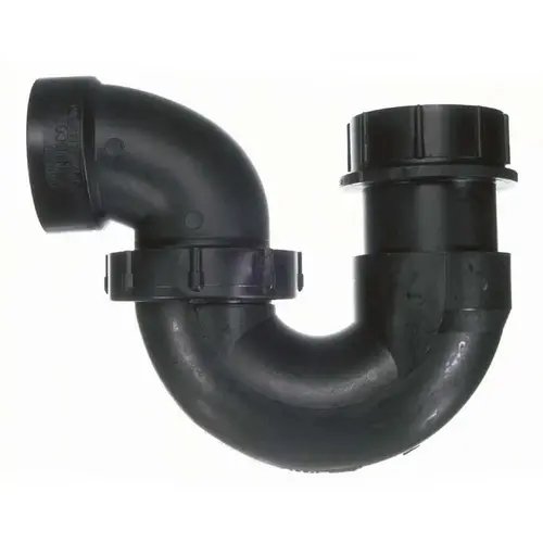 1-1/2 in. x 1-1/2 in. Plastic Tub Trap Black