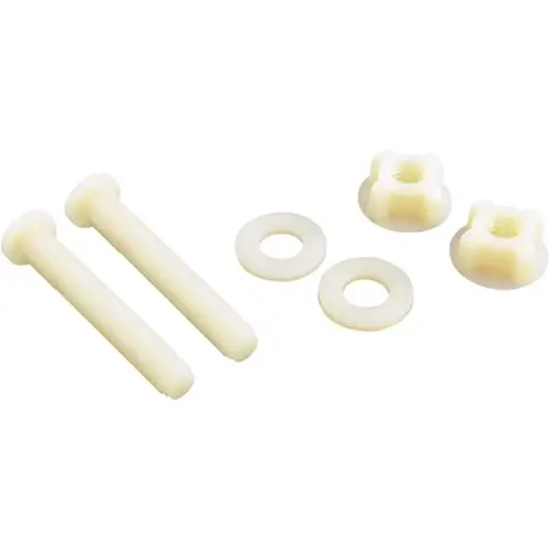 Universal Toilet Seat Hinge Bolts Assembly White
