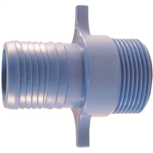 1 In. Barb Insert Blue Twister Polypropylene X Mpt Adapter Fitting