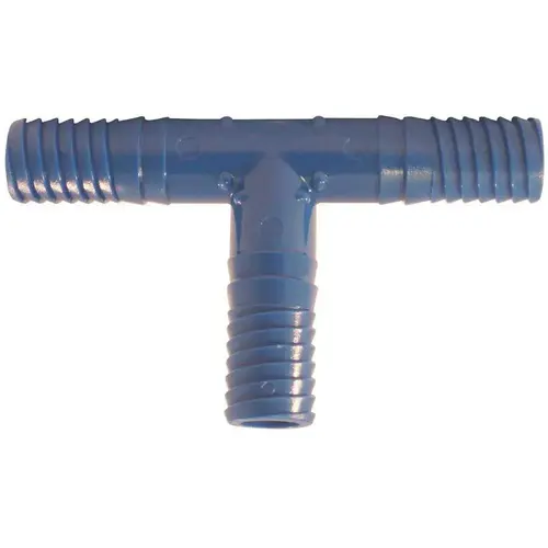 1/2 In. Barb Insert Blue Twister Polypropylene Tee Fitting