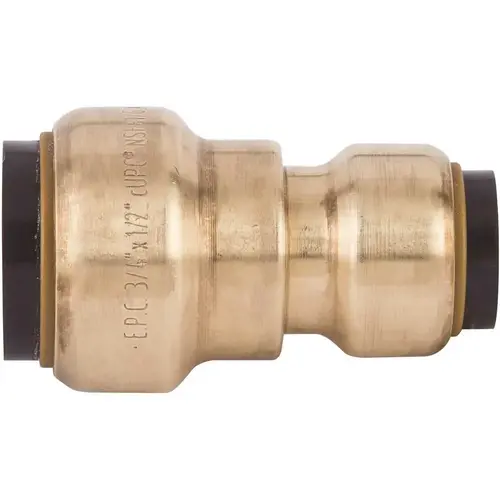 3/4 in. x 1/2 in. Brass Push-to-Connect Reducer Coupling