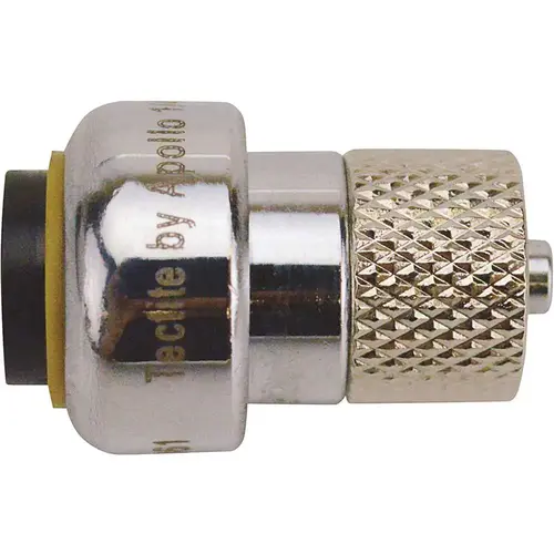 1/4 in. (3/8 in. O.D.) x 1/4 in. Chrome Compression Stop Valve Connector