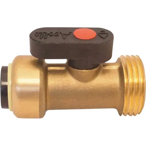 1/2 in. Brass Push-To-Connect x 3/4 in. Male Hose Thread Straight Washing Machine Ball Valve