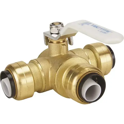 3/4 in. Brass Push-To-Connect 3-Way Ball Valve 3/4 in. Brass Push-To-Connect 3-Way Ball Valve