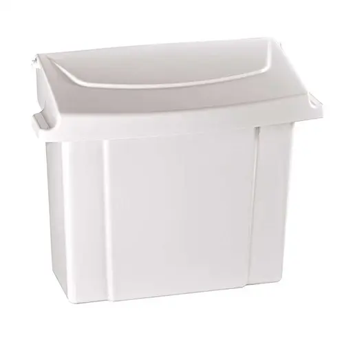 Durable Plastic Sanitary Napkin Receptacle (White)