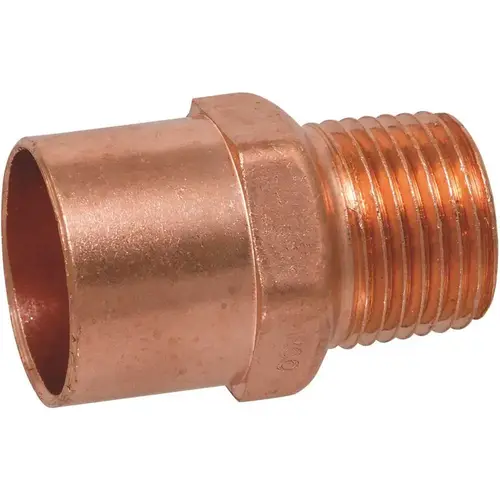 3/4 in. x 1/2 in. Copper Pressure Cup x Male Adapter Fitting 3/4 in. x 1/2 in. Copper Pressure Cup x Male Adapter Fitting