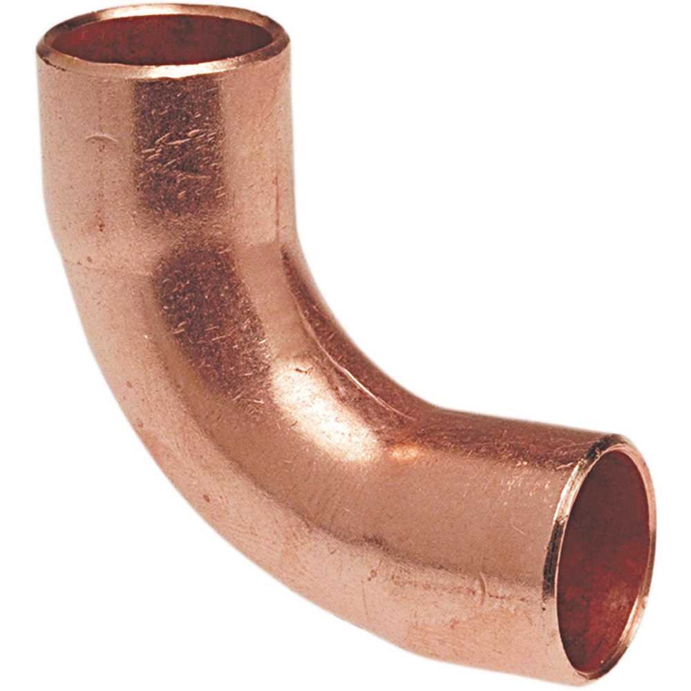 NIBCO CP607LT14 1/4 in. Wrot Copper 90-Degree C x C Long Radius Elbow
