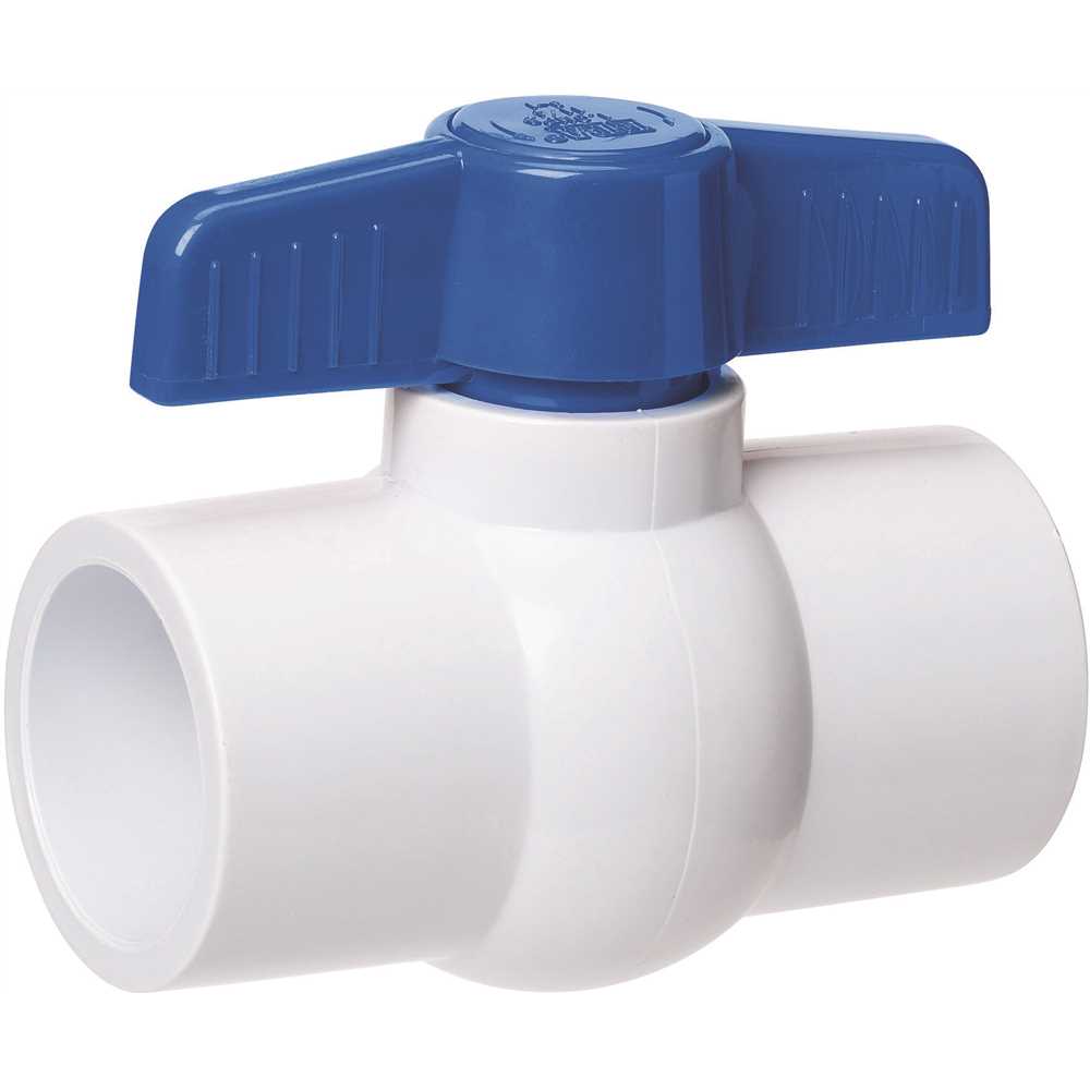 Homewerks Worldwide VBVP40E5B 1 In. Solvent X 1 In. Solvent Schedule 40 PVC Ball Valve