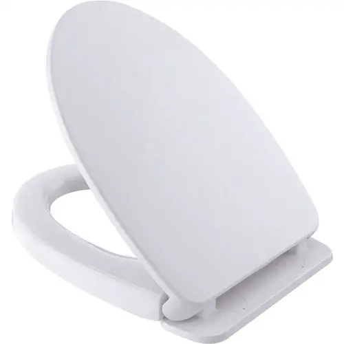 Traditional SoftClose Elongated Closed Front Toilet Seat in Cotton White