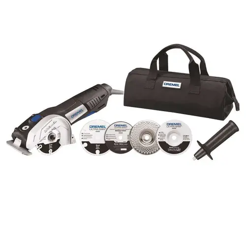 Dremel Ultra-Saw 7.5 Amp Variable Speed Corded Tool Kit with 4 Accessories and Storage Bag Black Dremel Ultra-Saw 7.5 Amp Variable Speed Corded Tool Kit with 4 Accessories and Storage Bag Black