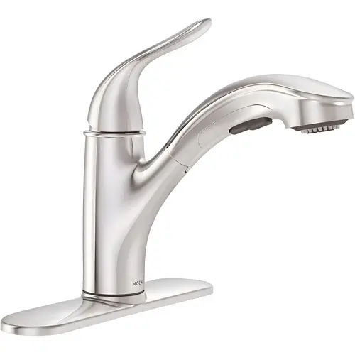 MOEN Brecklyn Single Handle Pull-Out Kitchen Faucet Chrome MOEN Brecklyn Single Handle Pull-Out Kitchen Faucet Chrome