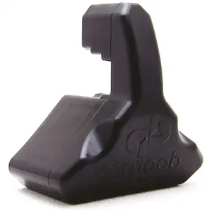 VEGAS DOORSTOP INDUSTRIES INC BXCDP 3 in. x 3 in. x 2 in. Black Plastic Commercial Hinge-Based Door Stop ( Units) Satin - pack of 12