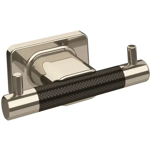 Esquire Double Robe Hook in Polished Nickel/Gunmetal Esquire Double Robe Hook in Polished Nickel/Gunmetal