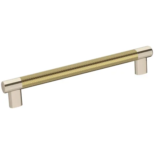 Esquire 8 in (203 mm) Center-to-Center Polished Nickel / Golden Champagne Cabinet Pull Esquire 8 in (203 mm) Center-to-Center Polished Nickel / Golden Champagne Cabinet Pull