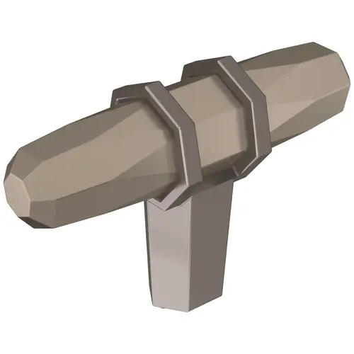 London 2-1/2 in (64 mm) Length Satin Nickel/Black Chrome Cabinet Knob London 2-1/2 in (64 mm) Length Satin Nickel/Black Chrome Cabinet Knob