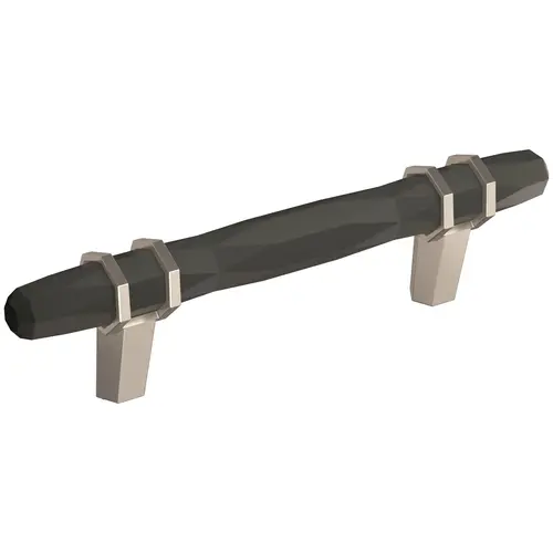 London 3-3/4 in (96 mm) Center-to-Center Black Bronze/Satin Nickel Cabinet Pull London 3-3/4 in (96 mm) Center-to-Center Black Bronze/Satin Nickel Cabinet Pull