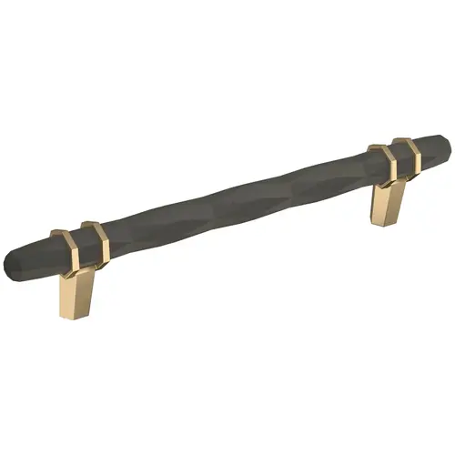 London 6-5/16 in (160 mm) Center-to-Center Black Bronze/Golden Champagne Cabinet Pull London 6-5/16 in (160 mm) Center-to-Center Black Bronze/Golden Champagne Cabinet Pull