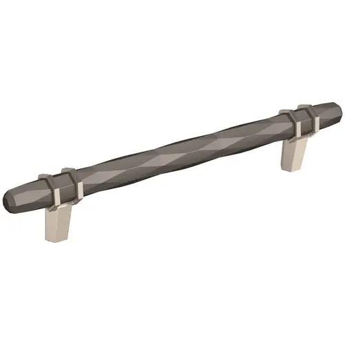 London 6-5/16 in (160 mm) Center-to-Center Black Chrome/Satin Nickel Cabinet Pull London 6-5/16 in (160 mm) Center-to-Center Black Chrome/Satin Nickel Cabinet Pull