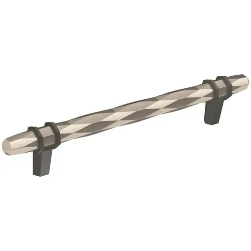 London 6-5/16 in (160 mm) Center-to-Center Polished Nickel/Black Bronze Cabinet Pull London 6-5/16 in (160 mm) Center-to-Center Polished Nickel/Black Bronze Cabinet Pull