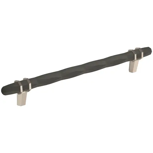 London 8 in (203 mm) Center-to-Center Black Bronze/Satin Nickel Cabinet Pull London 8 in (203 mm) Center-to-Center Black Bronze/Satin Nickel Cabinet Pull