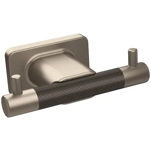 Esquire Double Robe Hook in Satin Nickel/Oil-Rubbed Bronze Esquire Double Robe Hook in Satin Nickel/Oil-Rubbed Bronze
