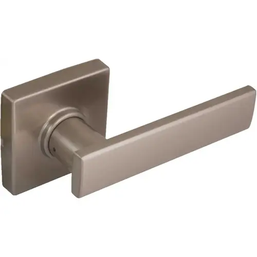 Westwood Satin Nickel Hall and Closet Door Lever with Square Rose Westwood Satin Nickel Hall and Closet Door Lever with Square Rose