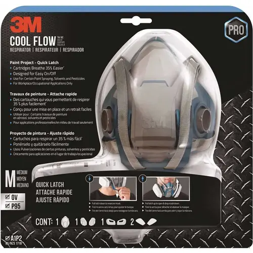 Medium Paint Project Respirator with Quick Latch Mask Medium Paint Project Respirator with Quick Latch Mask