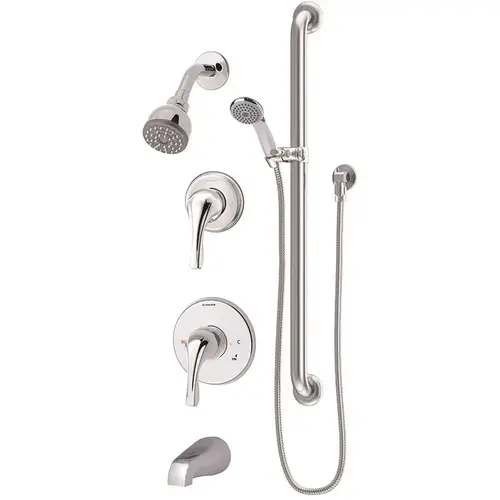 Origins 2-Handle 1-Spray Tub and Shower Faucet with Hand Shower and Stops in Polished Chrome (Valve Included) Origins 2-Handle 1-Spray Tub and Shower Faucet with Hand Shower and Stops in Polished Chrome (Valve Included)