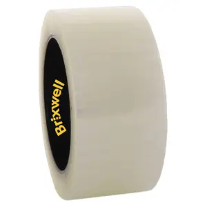 Brixwell DKH100003 Commercial Grade Clear Packing Tape 2 Inch x 110 Yard Made in the USA