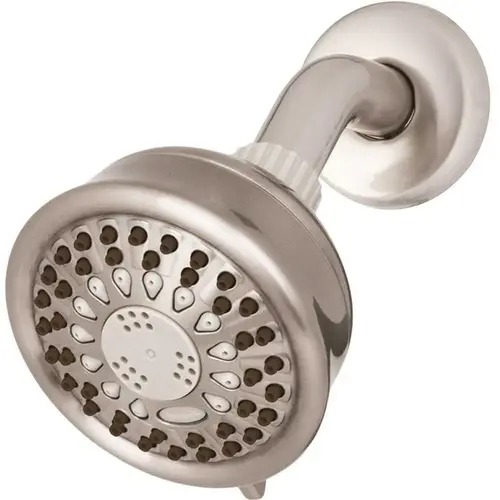 5-Spray 3.8 in. Single Wall Mount Low Flow Fixed Shower Head in Brushed Nickel 5-Spray 3.8 in. Single Wall Mount Low Flow Fixed Shower Head in Brushed Nickel