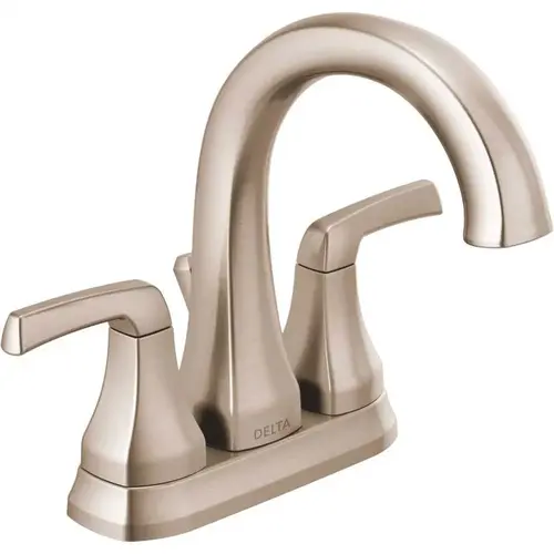 Portwood 4 in. Centerset 2-Handle Bathroom Faucet in SpotShield Brushed Nickel Portwood 4 in. Centerset 2-Handle Bathroom Faucet in SpotShield Brushed Nickel
