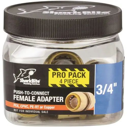 SharkBite 3/4 in. Push-to-Connect x FIP Brass Adapter Fitting - pack of 4