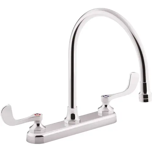 Triton Bowe 1.5 GPM 8 in. Widespread 2-Handle Kitchen Faucet with Aerated Flow in Polished Chrome Triton Bowe 1.5 GPM 8 in. Widespread 2-Handle Kitchen Faucet with Aerated Flow in Polished Chrome
