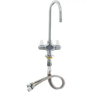 T & S BRASS & BRONZE WORKS 5F-2SLX05 2-Handle Standard Kitchen Faucet with Commercial Features in Chrome