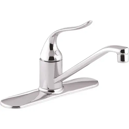 Coralais Low-Arc Single-Handle Standard Kitchen Faucet in Polished Chrome