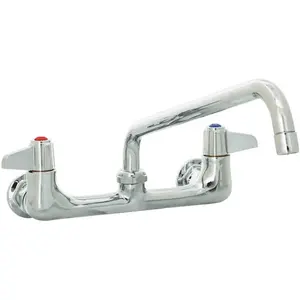 T & S BRASS & BRONZE WORKS 5F-8WLX08 2-Handle Standard Kitchen Faucet with Commercial Features in Chrome