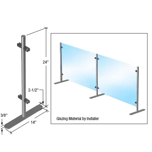 Round Portable Partition Center Post, 24" (610 mm) Height x 1" (25 mm) Diameter Round Portable Partition Center Post, 24" (610 mm) Height x 1" (25 mm) Diameter