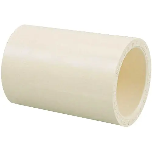 Pipe Coupling, 1 in, CPVC, SCH 40 Schedule Cream Pipe Coupling, 1 in, CPVC, SCH 40 Schedule Cream
