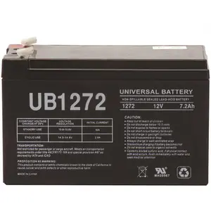 UPG UB1272 12-Volt 7.2 Ah F1 Terminal Sealed Lead Acid (SLA) AGM Rechargeable Battery