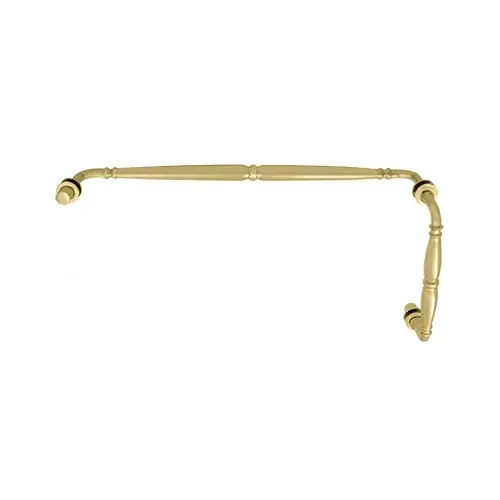 Satin Brass Victorian Style Combination 8" Pull Handle 18" Towel Bar Satin Brass Victorian Style Combination 8" Pull Handle 18" Towel Bar