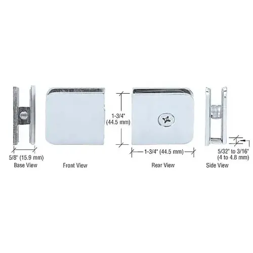 Traditional Series Wall Mount Glass Clip Oil Rubbed Bronze