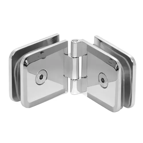 Adjustable Beveled Glass To Glass Mount Clip Satin-Brass