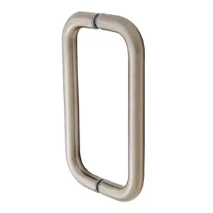US Horizon H-8BTB-BN 8 Inches Center To Center Standard Tubular Shower Door Handle Back To Back Mount Brushed Nickel