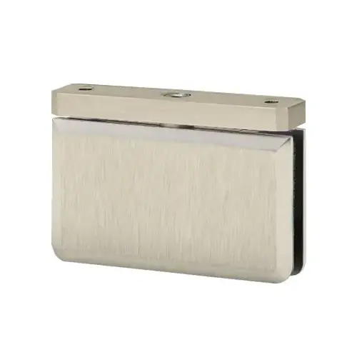 Montreal Glass To Curb Mount Beveled Pivot Hinge Bottom Brushed Nickel