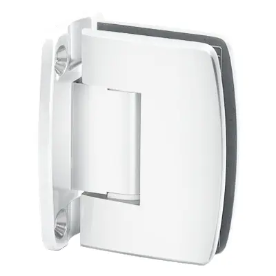 US Horizon Radial Series Glass To Wall Mount Shower Door Hinge With Full Back Plate Gloss White H-R14GTW-FP-W US Horizon Radial Series Glass To Wall Mount Shower Door Hinge With Full Back Plate Gloss White H-R14GTW-FP-W