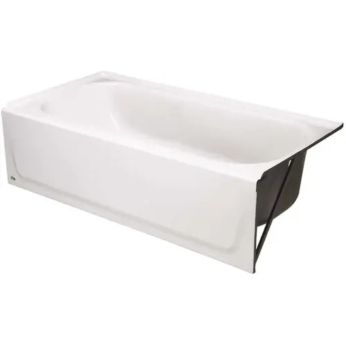 Maui 60 in. Right Drain Rectangular Alcove Soaking Bathtub in White