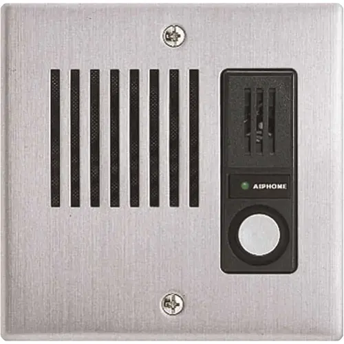 IE Series Flush Mount 1-Channel Audio Door Station Intercom with Weather Resistant, Stainless Steel