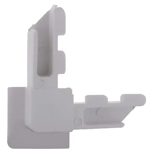 White Square Lip Frame Plastic Corners, Plastic Material, 3/8" Frame Size, 5/16" Lip Size, White Finish