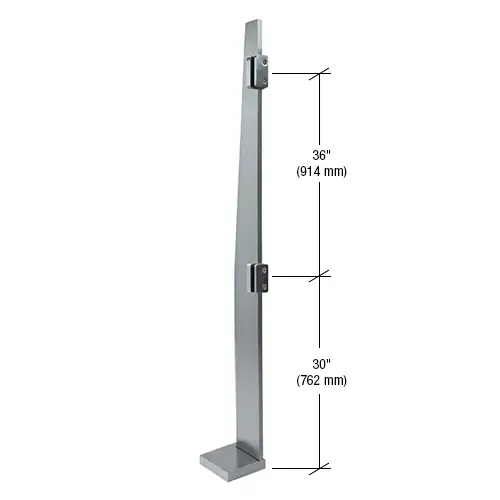 72" Klarity Brushed Stainless Steel Right End Post 72" Klarity Brushed Stainless Steel Right End Post